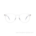 Korean Designed Unisex Retro Round Metal Acetate Optical Frame Eye Glasses